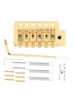 A Tremolo System Set, 6-String Guitar Tremolo Bridge with Roller Single Locking Vibrato Bridge Tension Springs Replacement Part for Electric Guitar  - Image 1