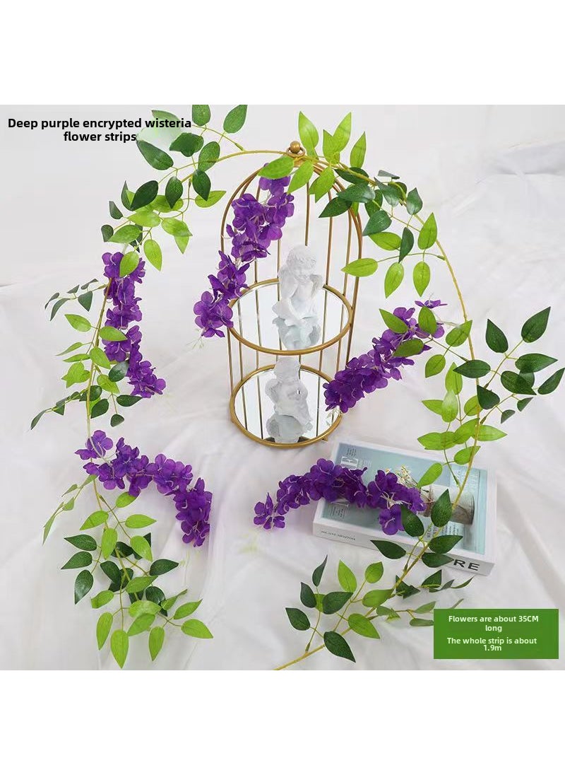 Generic Artificial Wisteria Vine Flower Garland DecorEncrypted purple blue 1 Encrypted purple blue 1 