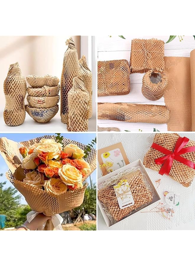 إيروريكس ورق تغليف على شكل قرص العسل: 12 بوصة × 164 قدمًا، مادة تغليف صديقة للبيئة، لون بني - Image 4