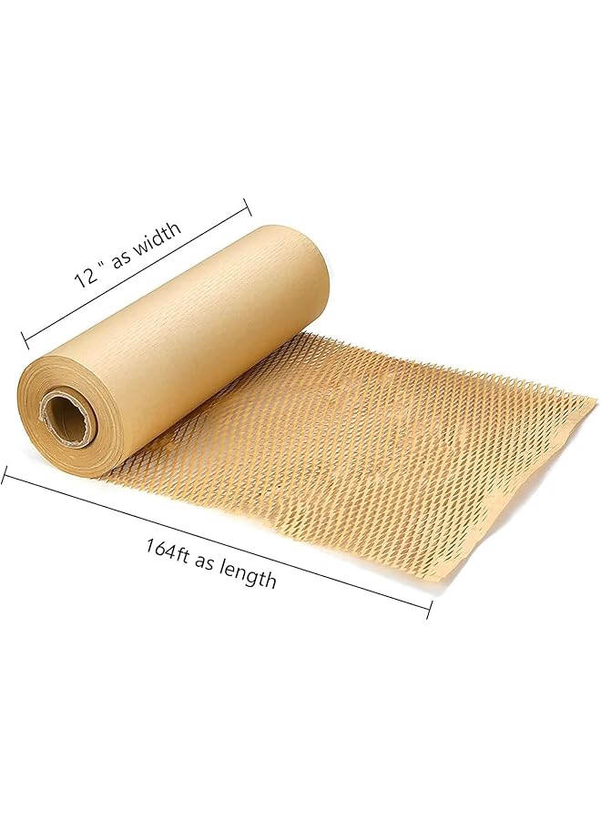 إيروريكس ورق تغليف على شكل قرص العسل: 12 بوصة × 164 قدمًا، مادة تغليف صديقة للبيئة، لون بني - Image 3