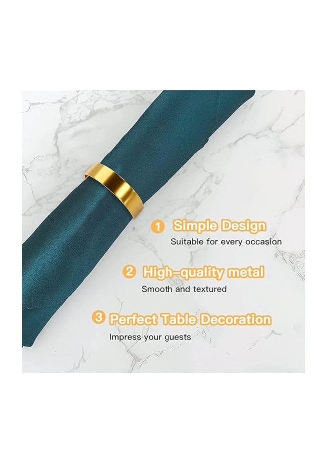 neotimely Rings, Stainless Steel Napkin Ring Holders, Metal Semicircle Napkin Buckles, Serviette Rings, Modern Ring Holder, Metallic Adornment for Wedding Dinner Parties Banquet Table Settings (12 Pcs)  - Image 3