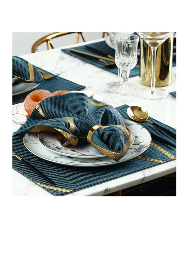 neotimely Rings, Stainless Steel Napkin Ring Holders, Metal Semicircle Napkin Buckles, Serviette Rings, Modern Ring Holder, Metallic Adornment for Wedding Dinner Parties Banquet Table Settings (12 Pcs)  - Image 4