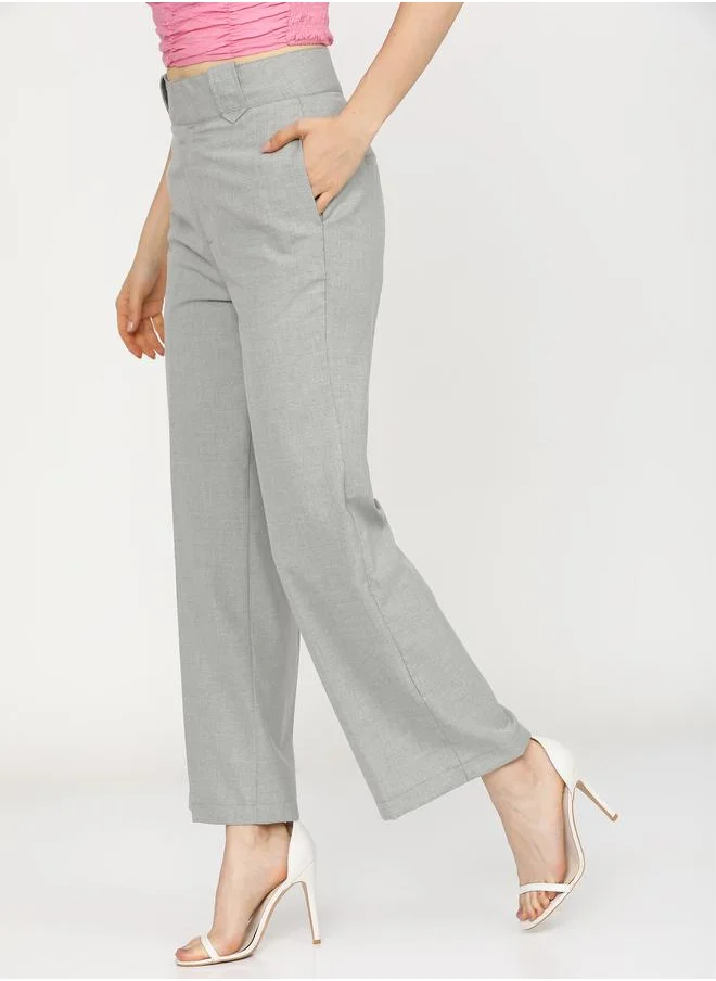 Tokyo Talkies High Rise Easy Wash Trouser with Side Pocket by Styli