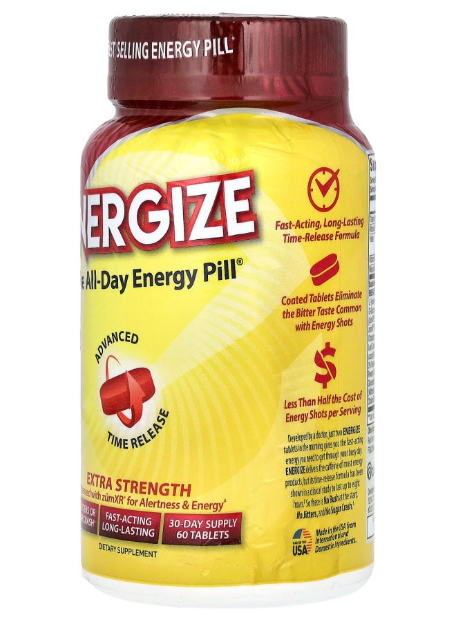 iSatori Energize The All-Day Energy Pill Extra Strength 60 Tablets - Image 2