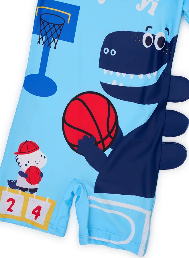 بيبي كلو Basketball Dino Swimwear Set with Cap for Boys