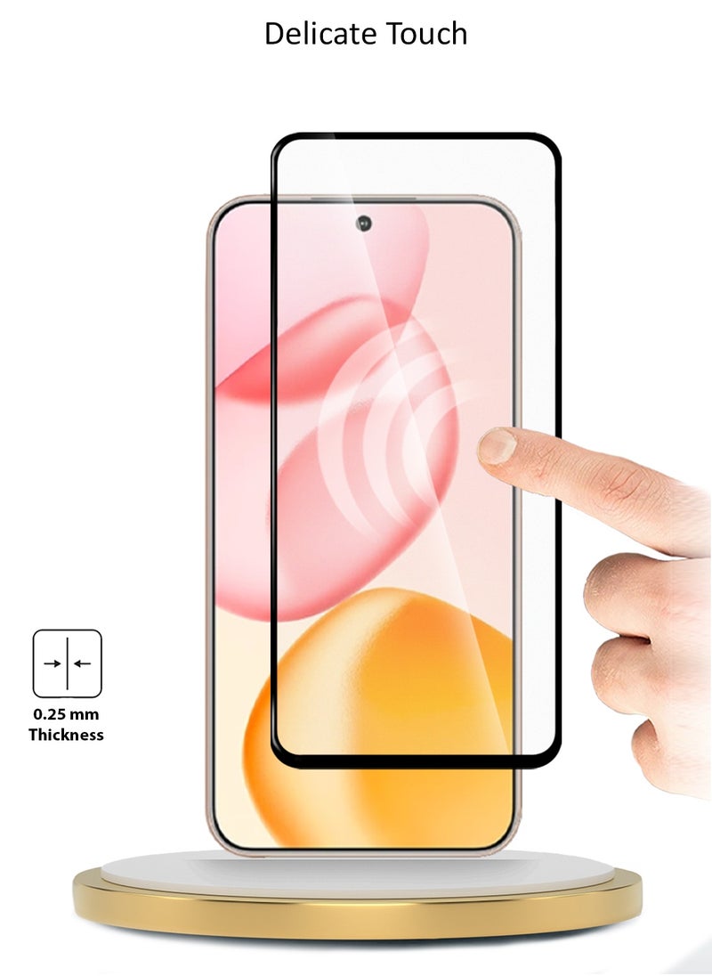 Wtech Honor 400 5G 2025 Premium E2E Series Full Glue Full Cover Tempered Glass Screen Protector (MSGECN) - Clear/Black  - Image 4