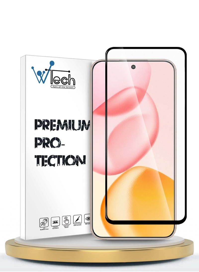 Wtech Honor 400 5G 2025 Premium E2E Series Full Glue Full Cover Tempered Glass Screen Protector (MSGECN) - Clear/Black  - Image 1