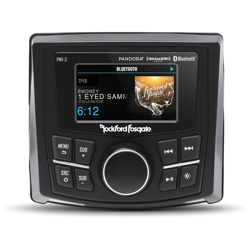 Rockford Fosgate PMX3 Compact Digital Media Receiver w 27 Display