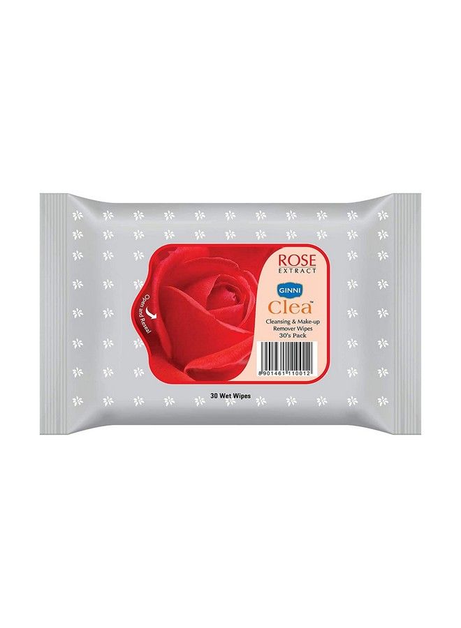 GINNI مناديل مبللة كلين لتنظيف وإزالة المكياج - مناديل مبللة للوجه مرطبة برائحة الورد (90 مناديل)  - Image 3
