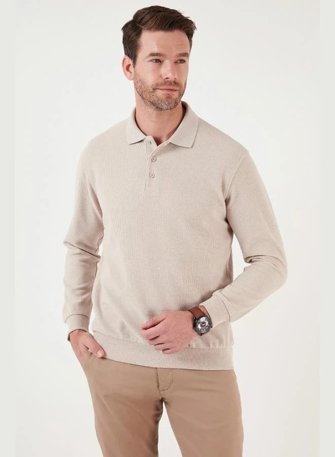 Buratti  Buratti Cotton Blend Regular Fit Polo Collar Sweater Men's POLO COLLAR SWEATER 456223 for Men | Best Price UAE