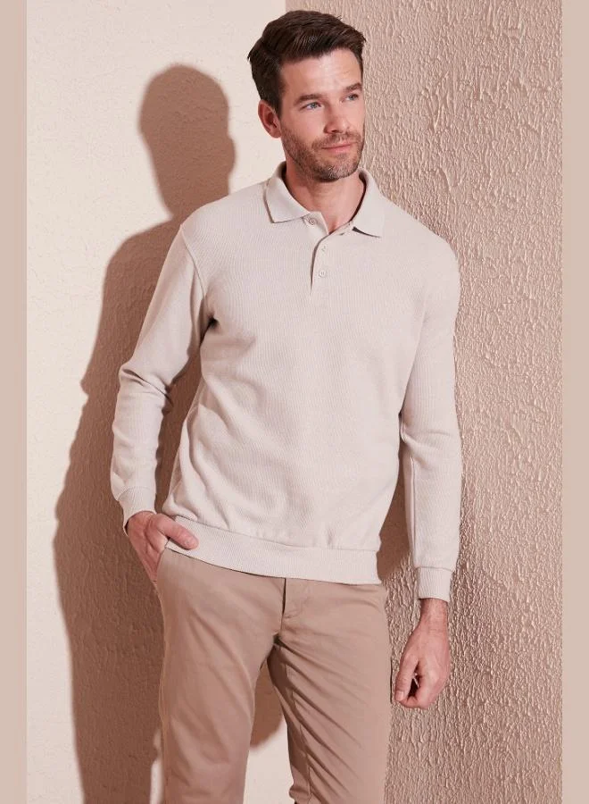 Buratti Buratti Cotton Blend Regular Fit Polo Collar Sweater Men's POLO COLLAR SWEATER 456223