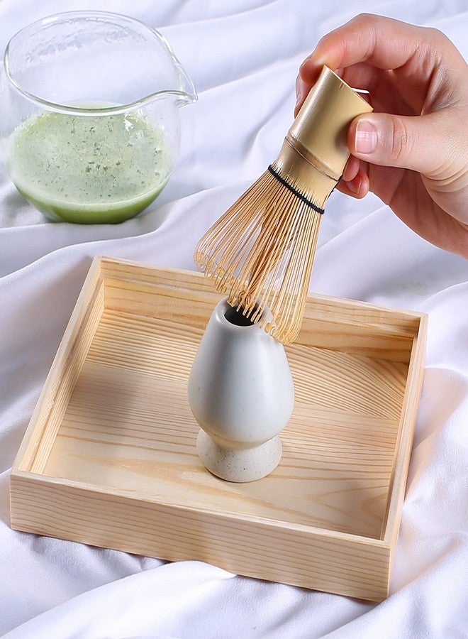 ZENRC Bamboo Matcha whisk Kit, Matcha Tea Set, Bamboo Matcha Whisk and bowl (Chawan) Scoop (Chashaku), Chasen Holder, Tea Strainer (Sifter), Tea Towel in Wooden Case - Ideal Travel Matcha Ceremony Kit… - Image 5