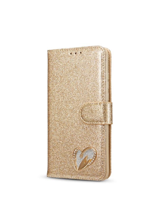 زبون جراب هاتف Huawei P30 Lite من الجلد اللامع باللون البودرة - Image 2