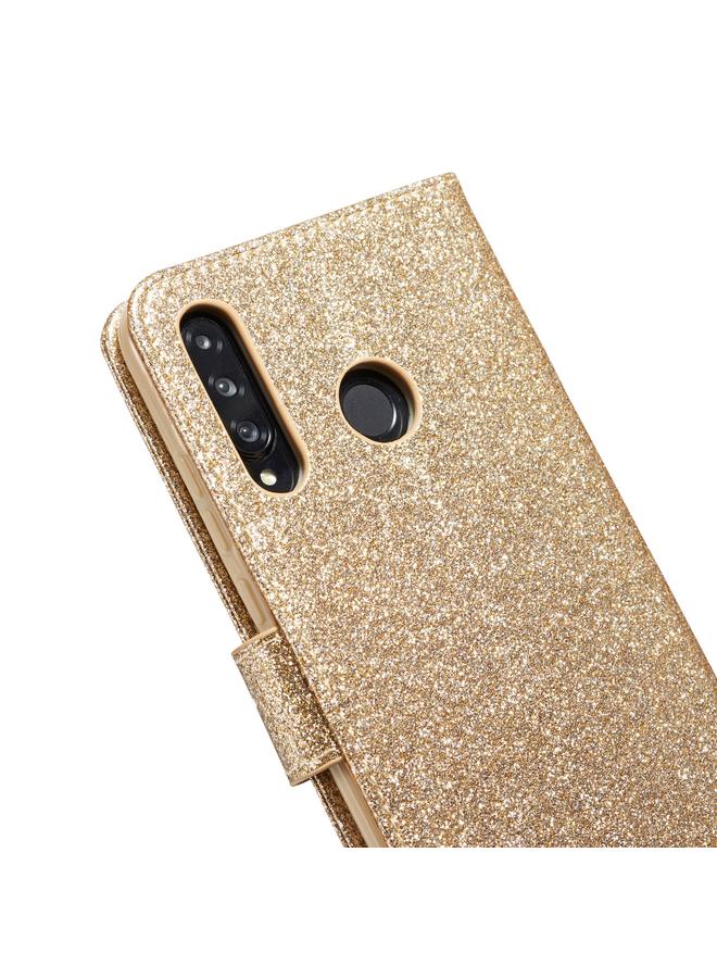 زبون جراب هاتف Huawei P30 Lite من الجلد اللامع باللون البودرة - Image 4