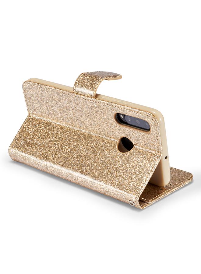 زبون جراب هاتف Huawei P30 Lite من الجلد اللامع باللون البودرة - Image 5