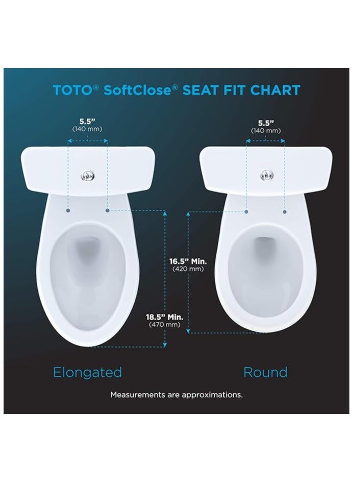TOTO SS114#11 Transitional SoftClose Elongated Toilet Seat, Colonial White - Image 2
