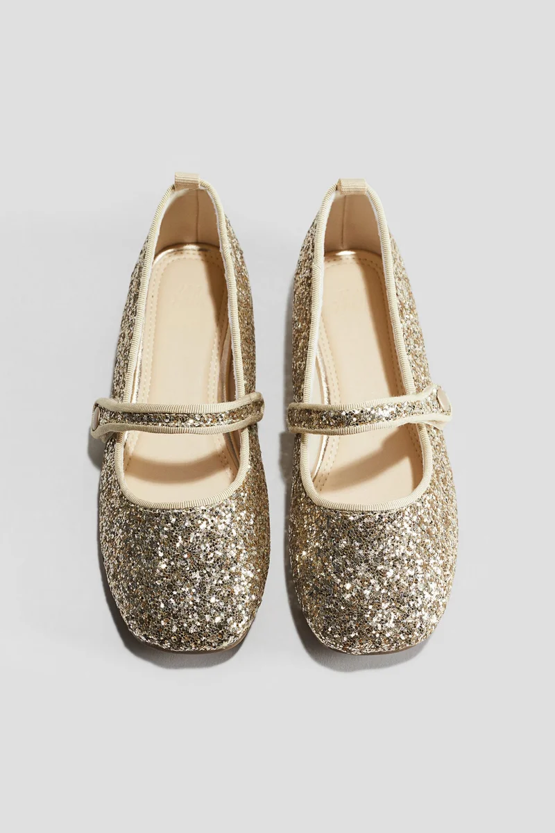 H&M Glittery Ballet Pumps