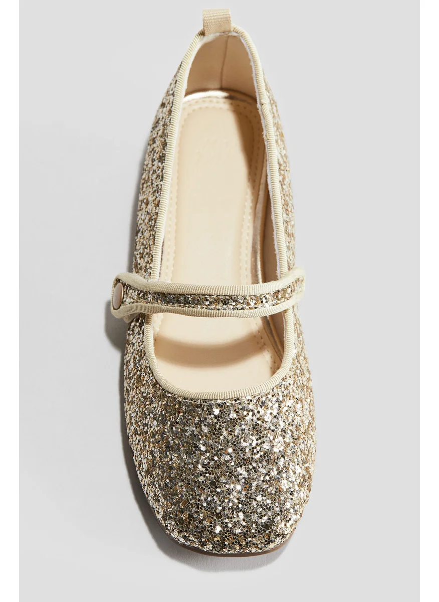 H&M Glittery Ballet Pumps