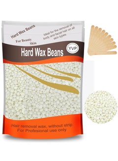 Hard Wax Beads for Hair Removal Yovanpur Waxing Beads for Brazilian Waxing Wax Beans for Sensitive Skin Face Eyebrow Legs At Home Pearl Wax Beads 300g bag with 10pcs Wax SticksPearl