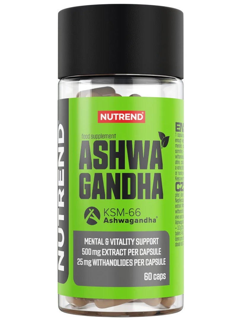 NUTREND Ashwagandha KSM-66 Vegan 60 Capsule - Image 1