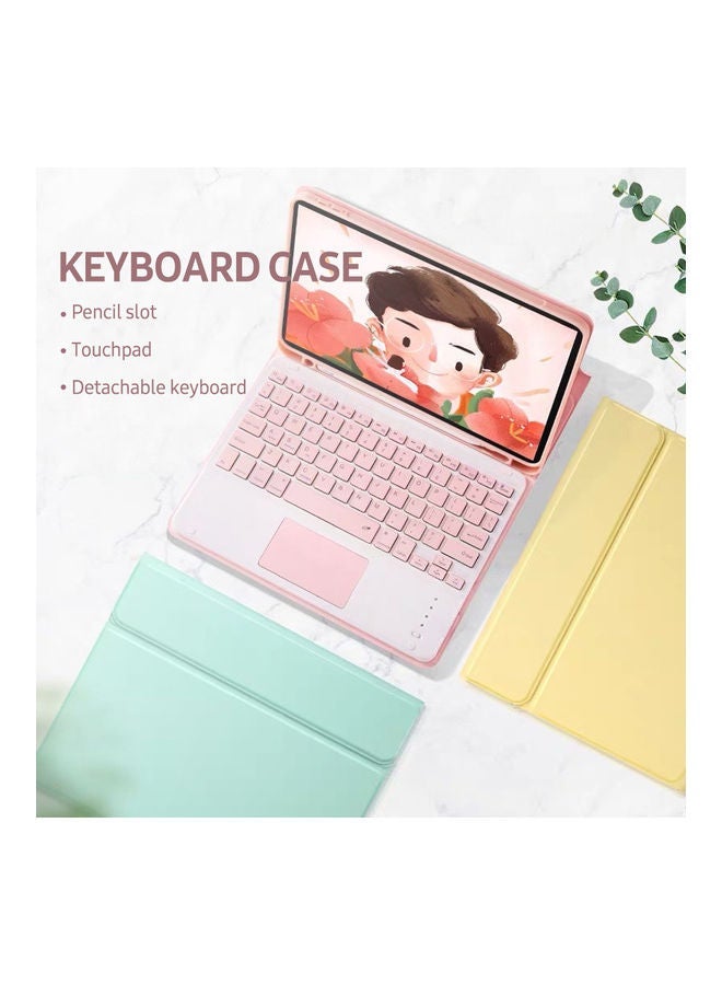 NIBEMINENT Bluetooth Keyboard With Protective Case Pink - Image 4