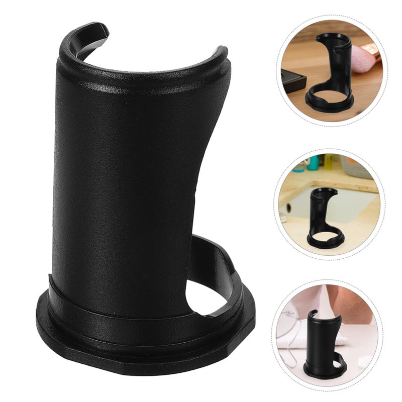 Sturdy Black Plastic Razor Stand With Stable Base For Men Shaving Brush And Razor Holder Organizer - Image 4