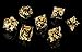 YEMEKO DND Dice Set Handmade 7 Accessories Sharp Edge Dice for Dungeons and Dragons TTRPG Games MultiSided RPG Polyhedral Resin Sharp Edge Dice Roleplaying Games Black Gold - Image 2
