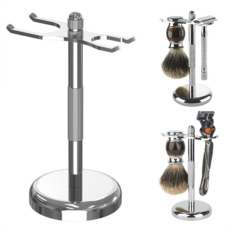 Stainless Steel Razor and Brush Holder Stand - Image 1