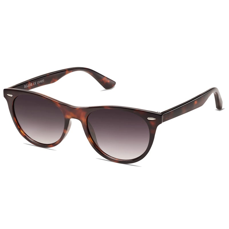 SOJOS Classic Polarized Sunglasses for Women Men Small UV400 Lenses SJ2076 with Dark Tortoise/Grey - Image 2