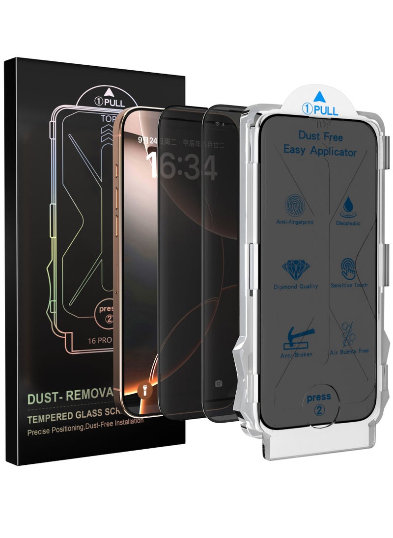 ALFY & CO - iPhone 15 Pro Max (2 Pack) Privacy Screen Protector Premium Grade A with fixing kit - Image 1