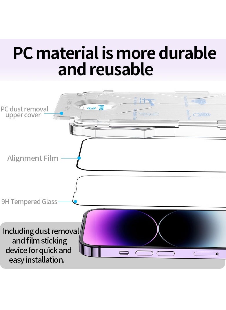 ALFY & CO - iPhone 15 Pro Max (2 Pack) Privacy Screen Protector Premium Grade A with fixing kit - Image 1