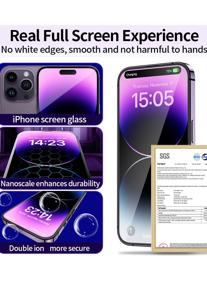 ALFY & CO - iPhone 15 Pro Max (2 Pack) Privacy Screen Protector Premium Grade A with fixing kit - Image 1