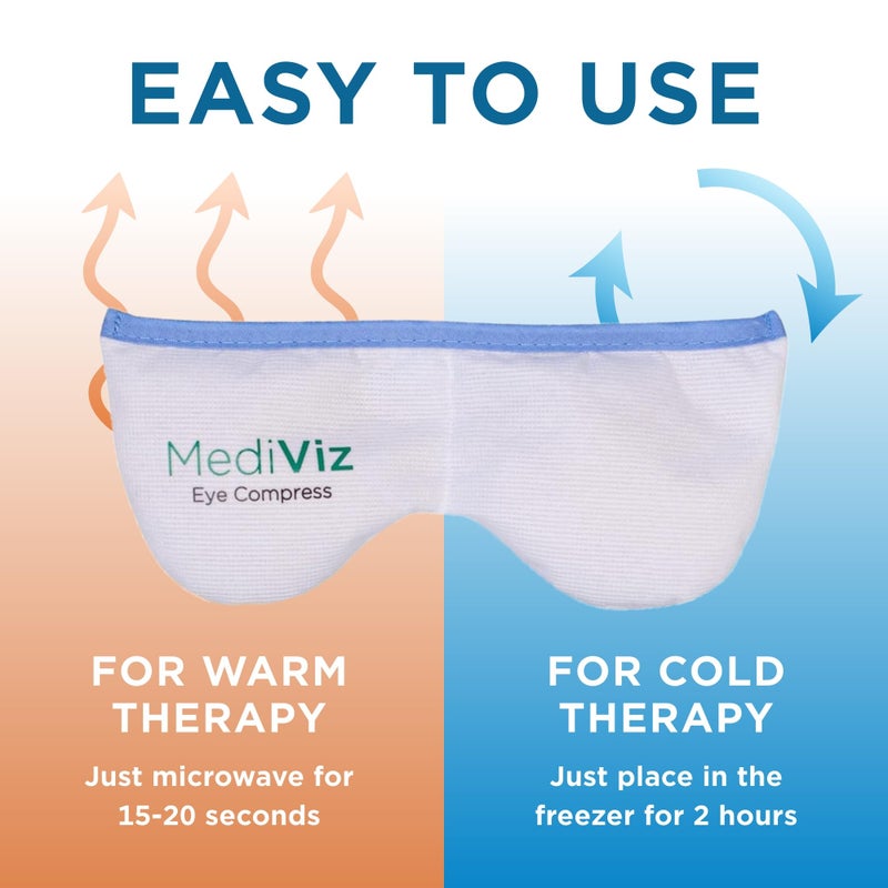 mediviz Warm Compress Eye Mask - Moist Heat Compress for Irritated Eyes and Eyelid Lumps and Bumps - Image 5