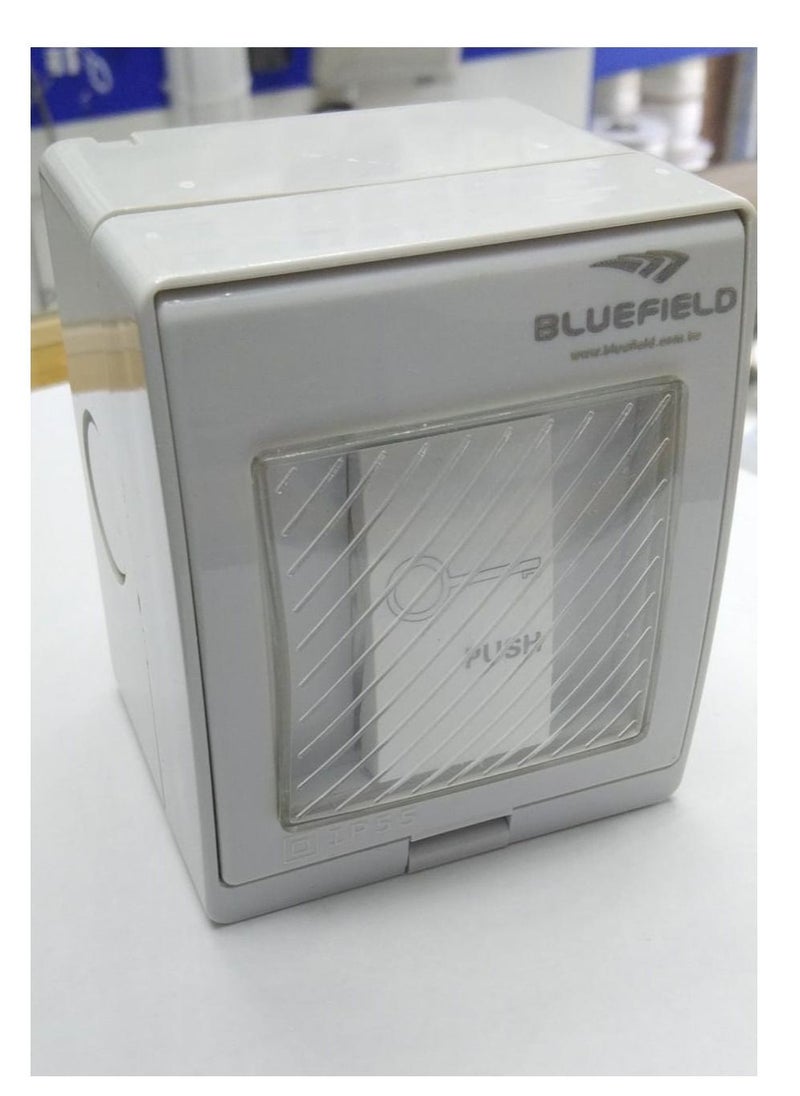 Bluefield Push Button NO/COM With Back Box Weather Proof  - Image 1
