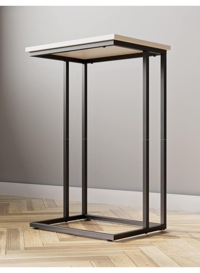 ليون هوم طاولة جانبية، معدن * خشب، 30×45×62 سم ​​- أسود * أبيض - Image 4