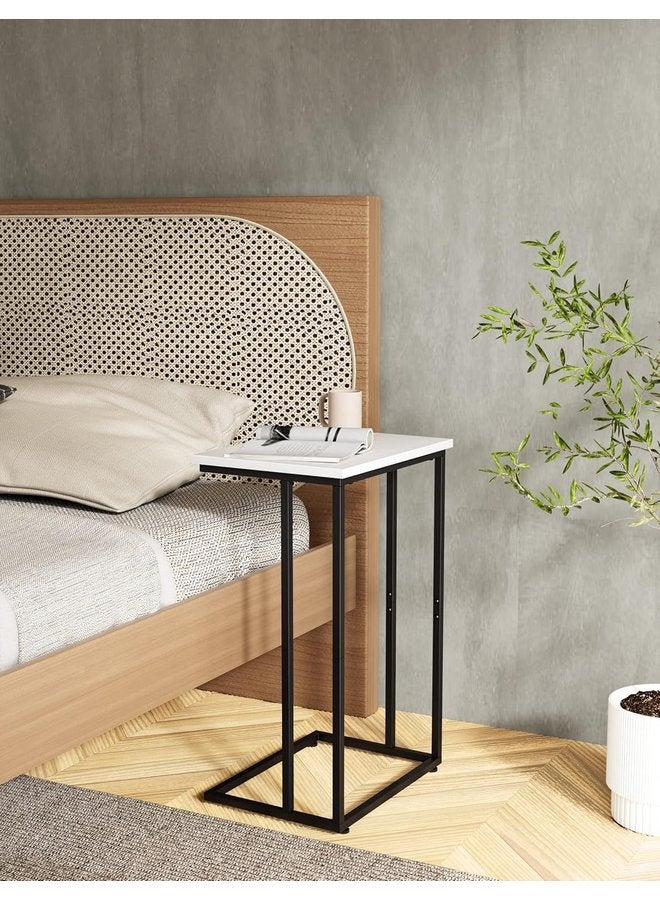 ليون هوم طاولة جانبية، معدن * خشب، 30×45×62 سم ​​- أسود * أبيض - Image 2