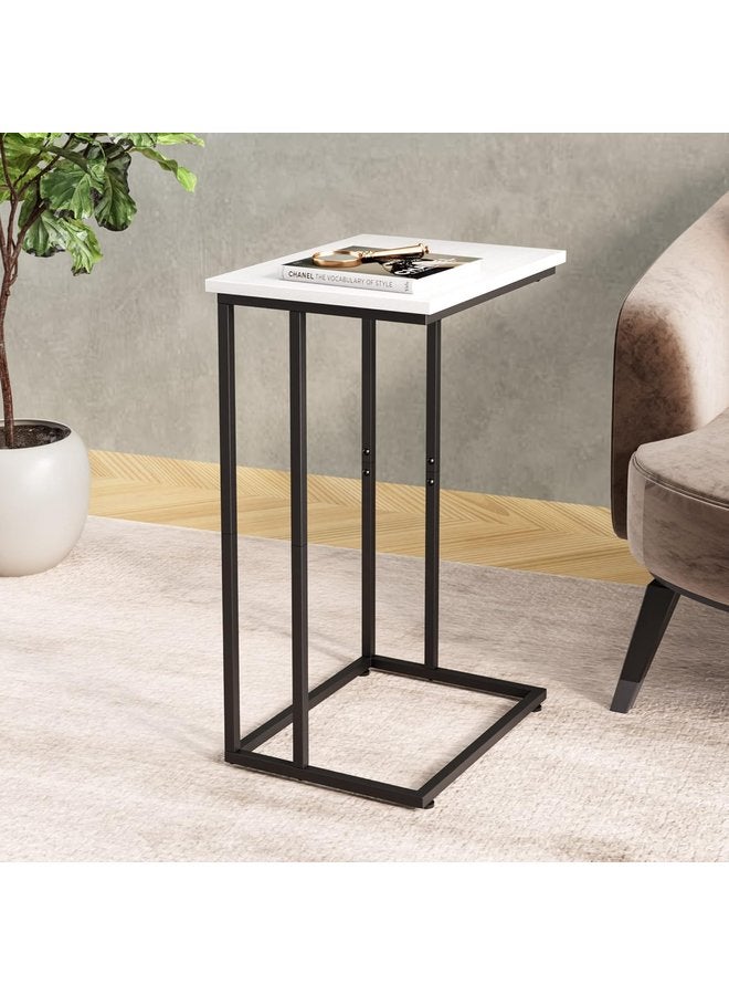 ليون هوم طاولة جانبية، معدن * خشب، 30×45×62 سم ​​- أسود * أبيض - Image 5