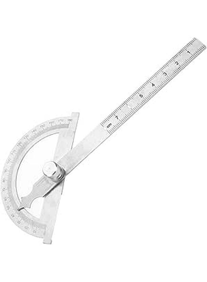 Stainless Steel 180 Degree Protractor Angle Finder Measuring Tool 80x120mm - Image 1