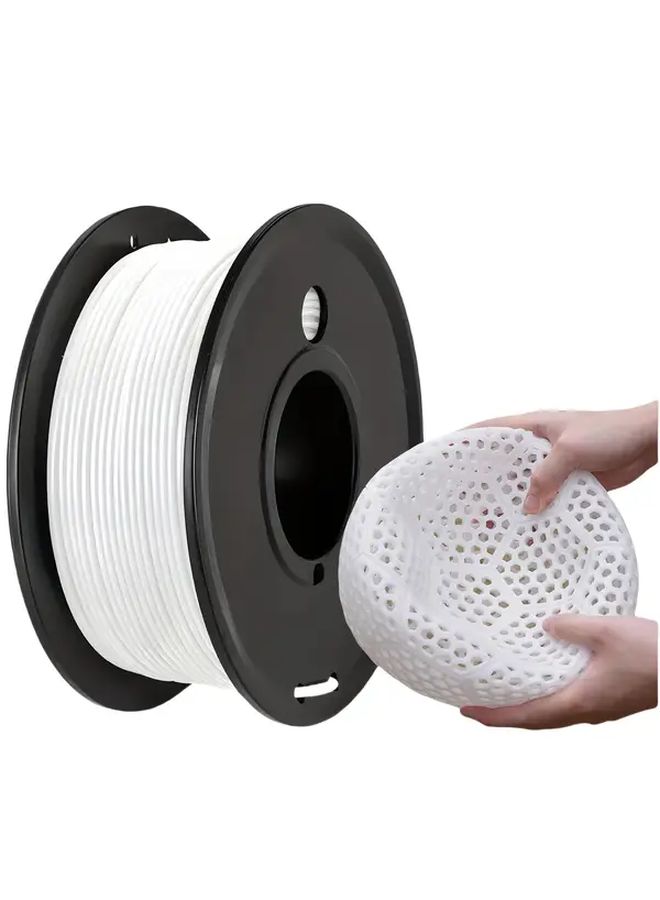 Tpu 3D Printing Filament 1 75Mm 95A Soft Type High Hardness Toughness 0 25Kg Roll White - Image 1
