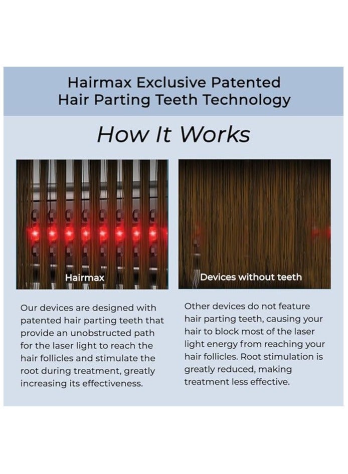 HairMax Ultima 12 Classic LaserComb (FDA Cleared) Hair Growth Device. Stimulates Hair Growth, Reverses Thinning, Regrows Denser, Fuller Hair. Targeted Hair Loss Treatment or Full Scalp Coverage - Image 5
