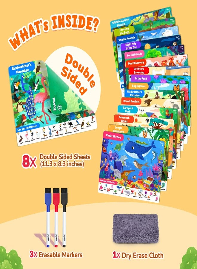 JoyCat Search and Find Activity Books, Animal Preschool Learning Activities for Toddlers & Kids, Travel Toys for Road Trip Car and Airplane, Busy Toy, Educational Game Gifts for Boys Girls Ages 3-5 - Image 5