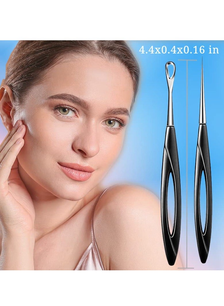 KASTWAVE 2Pcs Pimple Popper Tool, Blackhead and Blemish Remover Extraction Tools, Pore Prep Tool, Stainless Steel Blackhead Extractions Tool, Professional Pore Extractor Tools for Acne, Whitehead Popping - Image 5