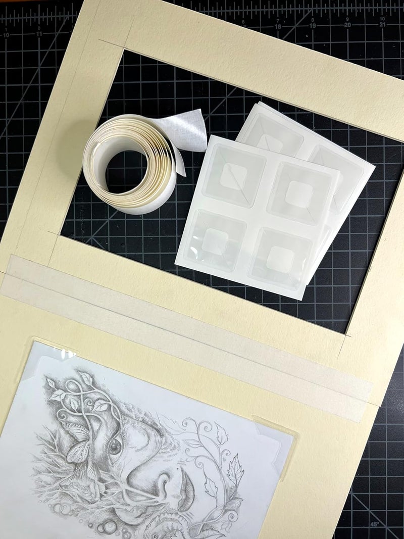 Lineco , Self-Adhesive Polypropylene Mounting Photo Corners, 1.25" Full View, Pressure Sensitive, Non-Yellowing Acrylic Adhesive (Pack of 48) 2 Packs - Image 4