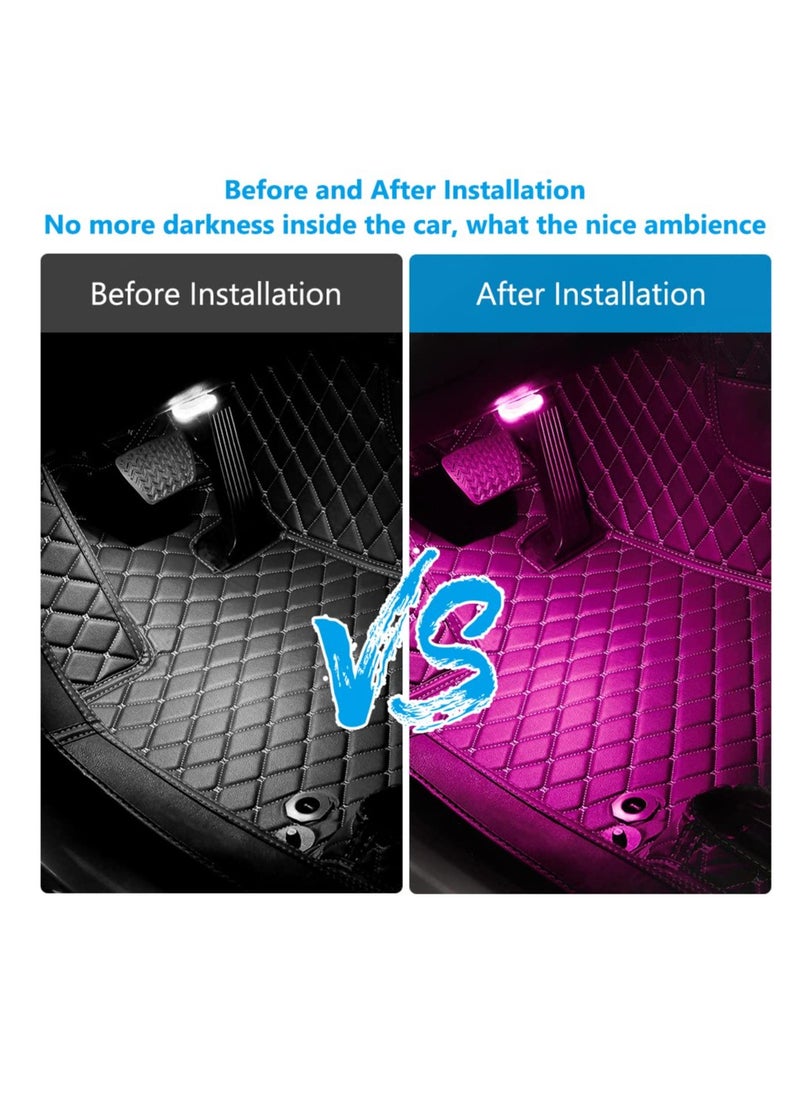 Excefore Interior Car Lights, 2 Pack Car Atmosphere Lights, Rechargeable LED Touch Lights, 7 Colors - 3 Lighting Effects, Unlimited DIY Color Car Decorative Lights for Car, Home, Party  - Image 5