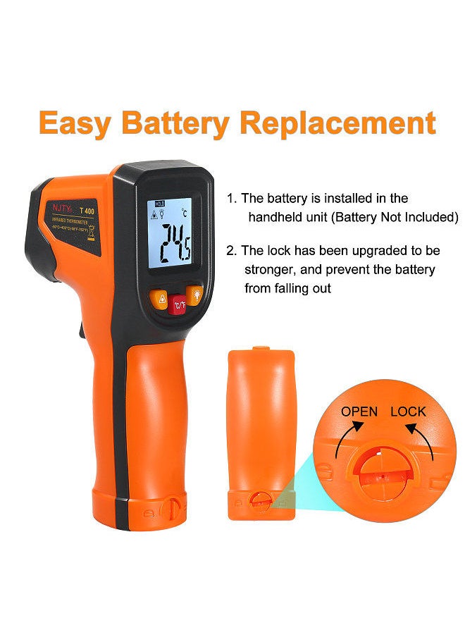 Infrared Thermometer Non-Contact Digital Temperature Gun -50°C~400°C (-58°F~752°F) IR Thermometer