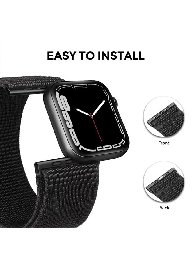 O Ozone - Nylon Sport Strap For Apple Watch Series 10 | Ultra 2 | 8 Ultra | 9 | 8 | 7 | 6 49/46/45/44/42mm Soft Breathable Adjustable Sport Band - Pack of 4 - B - Image 1
