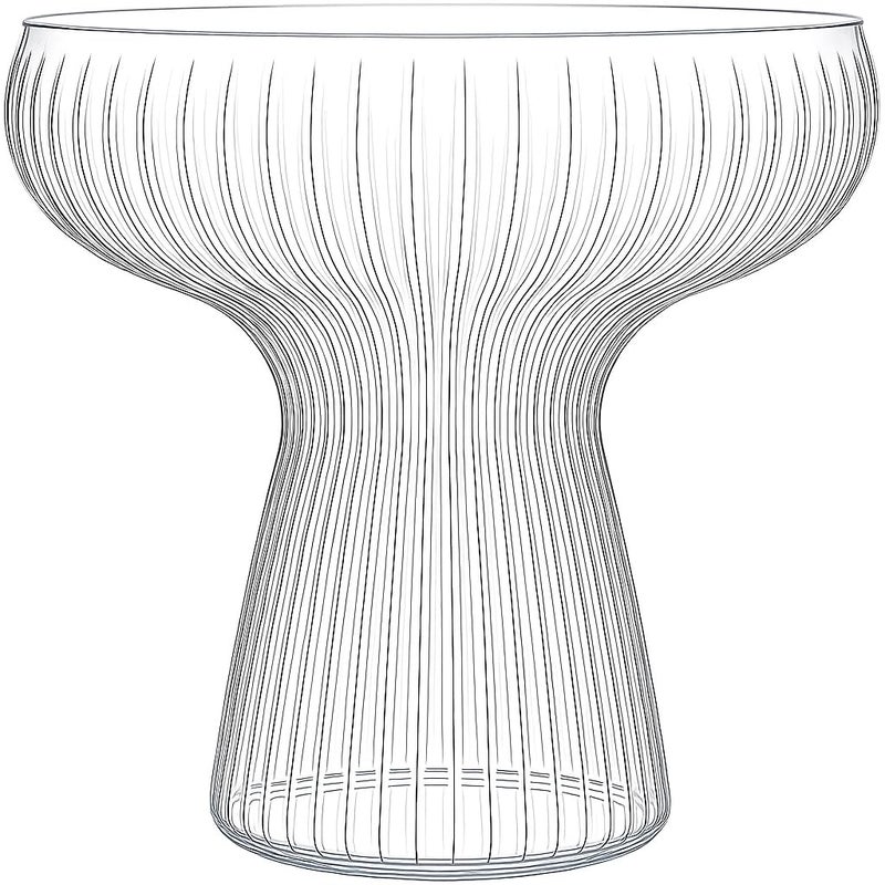 Oojami Lunara Clear Plastic Margarita Glasses, 11 oz, Set of 40, Disposable Party Cups for Cocktails (Clear Ripple Ribbed) - Image 1