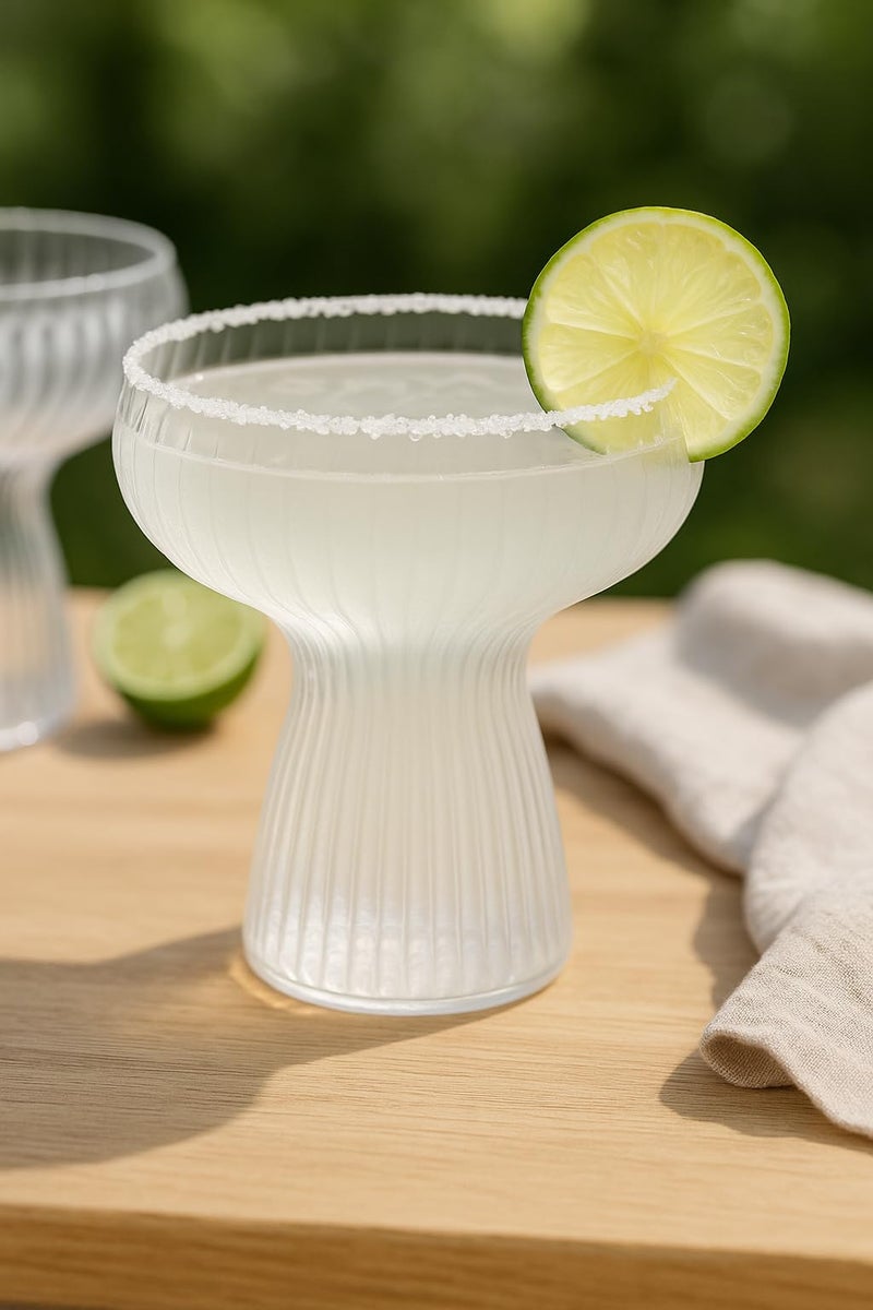 Oojami Lunara Clear Plastic Margarita Glasses, 11 oz, Set of 40, Disposable Party Cups for Cocktails (Clear Ripple Ribbed) - Image 3