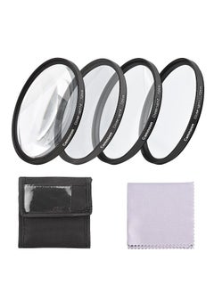 72mm Close-up Filter Kit 4pcs(+1,+2,+4,+10) Macro Filters Close-up Lens Filter Set with Filter Pouch Cleaning Cloth Replacement for Canon Nikon Sony Pentax Olympus Fuji DSLR Camera