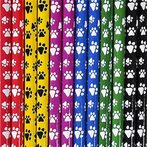Srenta 48 pcs Paw Print Pencils for Kids, Colorful Assortment Pencils with Eraser, Perfect for Classroom Birthday Parties Gifts & Rewards - Image 3